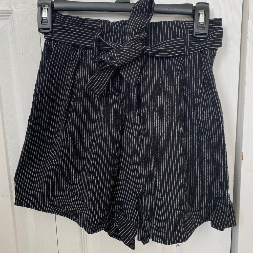 H&M High Waisted Striped Shorts
